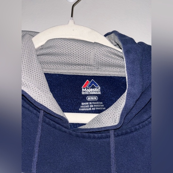 Majestic Men’s Medium New England Patriots Football Navy Blue Hoodie - Picture 3 of 5